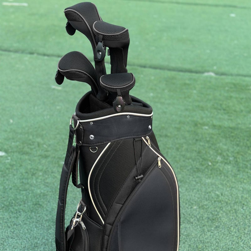 Andux 2 Pack Long Neck Golf Hybrid Club Head Covers Dial No. Tag CTMT-01 Black/Black - Image 4
